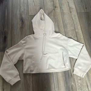 Beige cropped hoodie  from Bershka